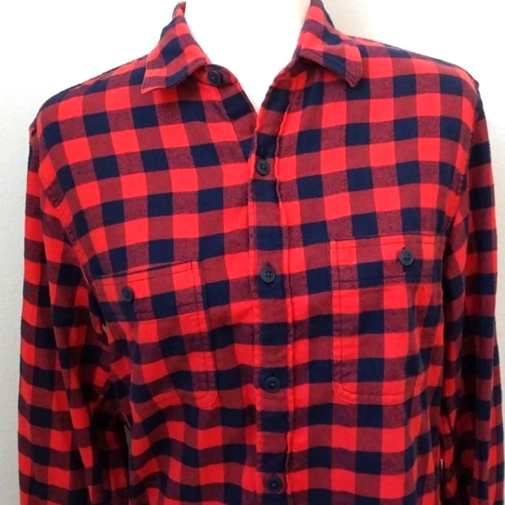 J. Crew Slim Fit Buffalo Plaid Cotton Flannel size Small